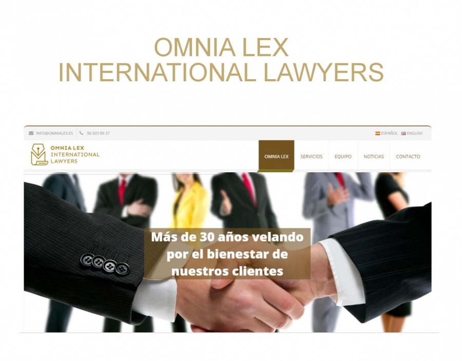 DISEÑO Y PROGRAMACIÓN  WEB OMNIA LEX INTERNATIONAL LAWYERS